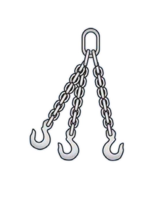 Triple Chain Sling w Master Link and Sling Hook Carter Lifting®